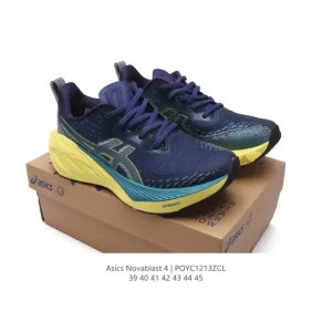 ASICS Novablast 4 Running Shoes Men Women Cushioning Bounce Breathable