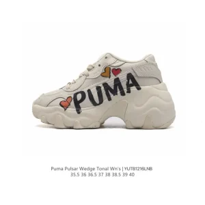 PUMA Women's Classic White Leather Dad Shoes for Everyday Comfort
