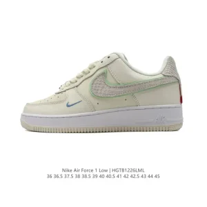 Nike Air Force 1 Low White Leather Casual Sneakers for Men and Women