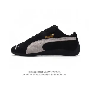 Puma Speedcat OG Low-Top Retro Racing Sneakers with Suede Upper