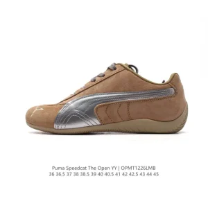 PUMA Speedcat Open Yy Collaboration Suede Low Top Sneakers Pink Brown