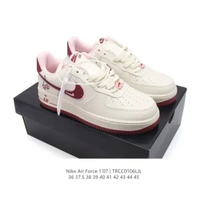 Nike Air Force 1 '07 Low White Leather Casual Sneakers