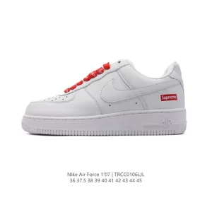 Nike Air Force 1 '07 Low White Leather Casual Sneakers for Men and Women