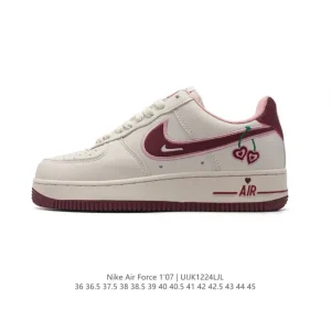 Nike Air Force 1 07 Low White Leather Casual Sneakers