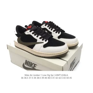 Jordan Air 1 Low Retro Vintage Leather Basketball Shoes