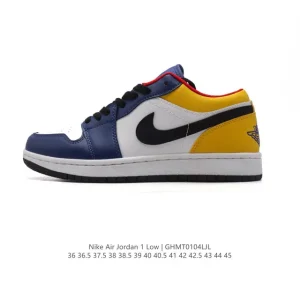 Jordan Air Jordan 1 Low Retro Leather Basketball Shoes