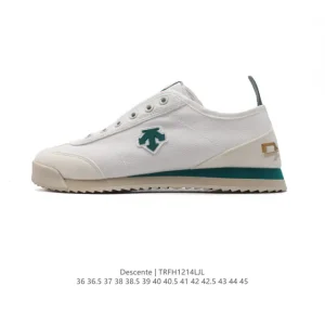 Descente Chron Retro Vintage Leather Sneakers for Men and Women