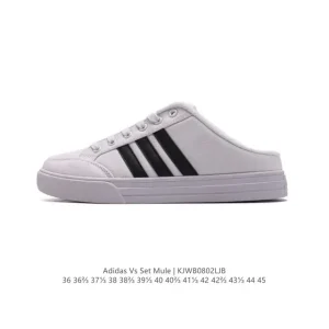 Adidas VS Set Mule Classic Canvas Slip-On Mule Shoe