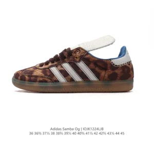 Wales Bonner x Adidas 2024 Classic Retro Low-Top Sneakers with Leather Tongue