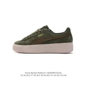 Puma Basket Platform Rihanna Vintage Style Thick Sole Sneakers for Men and Women