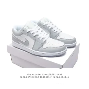 Jordan AJ1 Low Retro White Black Red Basketball Shoes