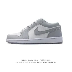 Jordan Air Jordan 1 Low Retro DC0774-107 White Leather Sneakers
