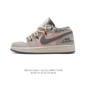 Jordan AJ1 Low Deconstructed Tie Men's Leather Casual Sneakers