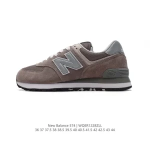 New Balance 574 Vintage Leather and Fabric Sneakers for Men and Women