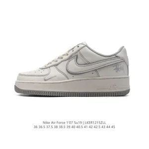 Nike Air Force 1 '07 Su19 White Leather Casual Sneakers