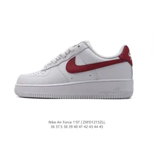 Nike Air Force 1 Low White Leather Sneakers with Air Cushioning