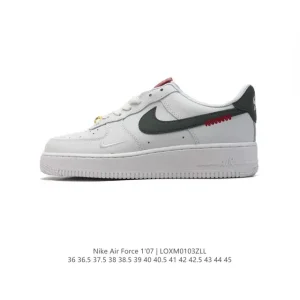 Nike Air Force 1 '07 Low White Leather Casual Sneakers for Men and Women