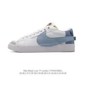 Nike Blazer Low Jumbo Men's and Women's Skateboard Shoes with Oversized Swoosh and Wide Laces