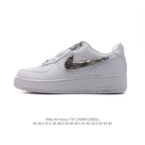 Nike Air Force 1 Low White Leather Casual Sneakers for Men and Women
