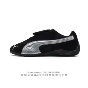 PUMA Speedcat OG Low-Top Racing Sneakers with Suede Upper