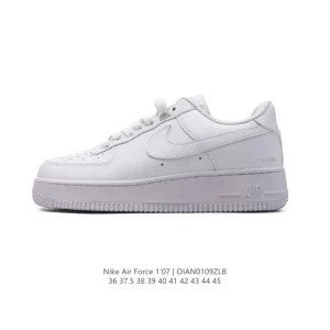 Nike Air Force 1 Low White Leather Casual Sneakers for Men and Women