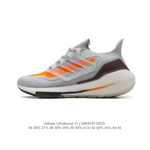Adidas Ultraboost 21 Running Shoes for Men and Women with Primeblue Upper and Boost Midsole