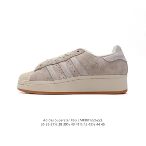 Adidas Originals Superstar XLG Leather Low Top Platform Sneakers