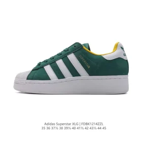 Adidas Superstar XLG Platform Shell Toe Leather Sneakers