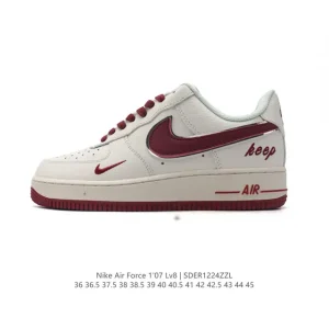 Nike Air Force 1 07 Low White Leather Casual Sneakers