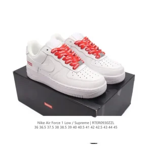 Nike Air Force 1 07 Low White Leather Casual Sneakers for Men and Women