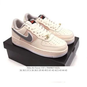 Nike Air Force 1 Low White Leather Sneakers for Men and Women