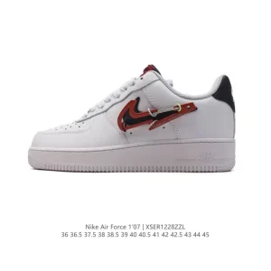 Nike Air Force 1 Low DH7579 White Leather Low Top Sneakers for Men and Women