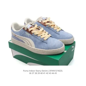 Puma Indoor Starry Denim Low-Top Casual Skate Shoes for Men and Women