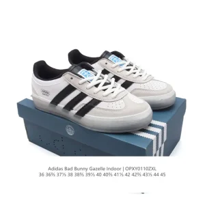 Adidas Bad Bunny Gazelle Indoor Deconstructed Sneakers White Leather