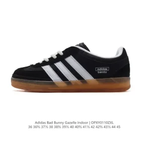 Adidas Bad Bunny Gazelle Indoor White Leather Sneakers