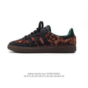 Adidas Samba Og Shoes Classic Sneakers with Leopard Print and T-Toe Design