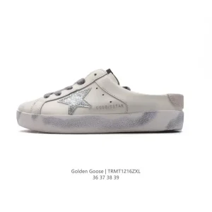 Golden Goose Sstar Slip-On Leather Vintage Sneakers