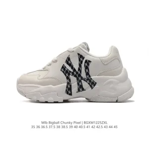 MLB Bigball Chunky Pixel Retro Vintage Sneakers for Men and Women
