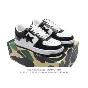 Bape x Nike Air Force 1 Low Camo Sneakers for Men and Women