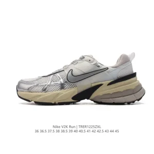 Nike V2K Run Retro Running Shoes with Cushioned Sole and Metallic Accents