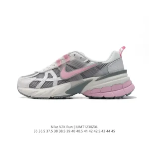Nike V2K Run Retro Running Shoes with Mesh Upper and Cushioned Sole