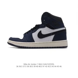 Jordan Air 1 Mid Men's Women's Basketball Shoes with Air Cushion
