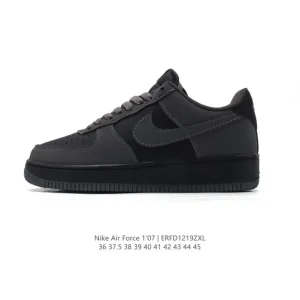 Nike Air Force 1 07 Low White Leather Sneakers with Air Cushioning