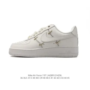 Nike Air Force 1 '07 Low White Leather Sneakers for Men and Women