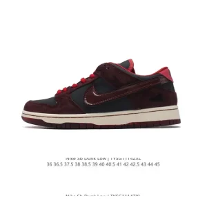 Nike SB Dunk Low Pro FZ1289-200 Vintage Leather Skate Shoes for Men and Women