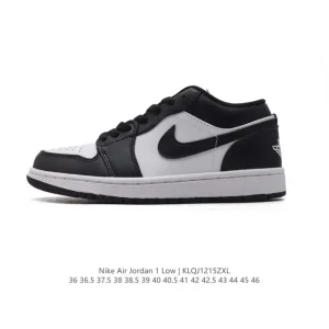 Jordan Air 1 Low Retro Basketball Shoes with Air Cushion and Wings Logo