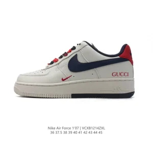 Nike Air Force 1 '07 Low White Leather Gucci Collab Sneaker