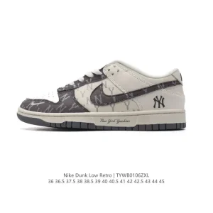 Nike Dunk Low Retro Vintage Leather Skateboard Shoes for Men and Women
