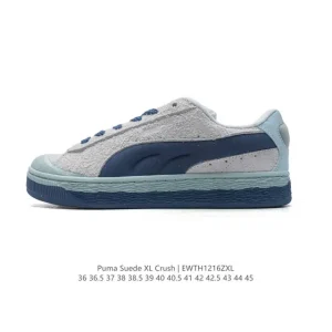 Puma Suede XL Crush Unisex Sneakers in Puma Black-Shadow Gray