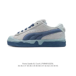Puma Suede XL Crush Unisex Lifestyle Sneakers - Black/Shadow Gray